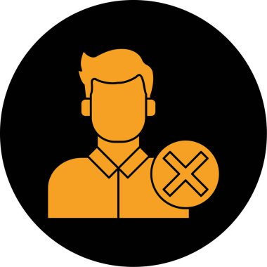 Simge ve vektör illüstrasyonunu iptal et basit tasarım