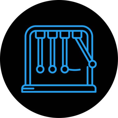 Newton beşik simgesi, vektör illüstrasyonu basit tasarım