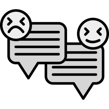 Yorum simgesi, vektör illüstrasyonu basit tasarım