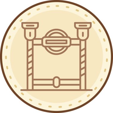 Bir karikatür madeni para simgesinin vektör illüstrasyonu