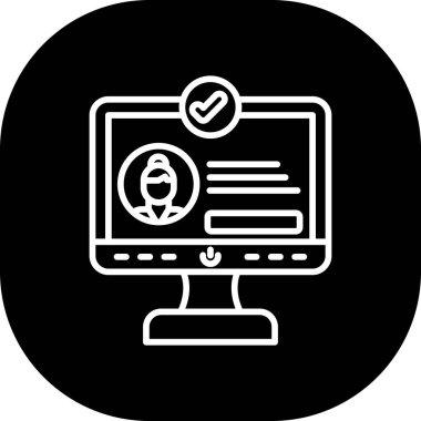 Çevrimiçi Rezervasyon simgesi, vektör illüstrasyonu basit tasarım