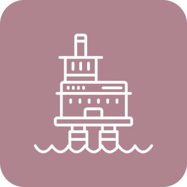 Deniz feneri. Web simgesi basit tasarım