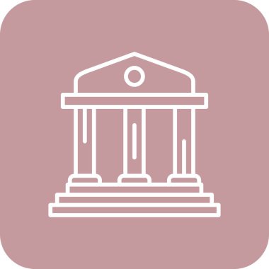 Banka simgesi, vektör illüstrasyonu