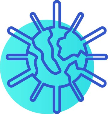 Coronavirus covid - Düz stilde 19 simge