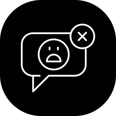 Konuşma balonu simgesinin, basit vektör çizim