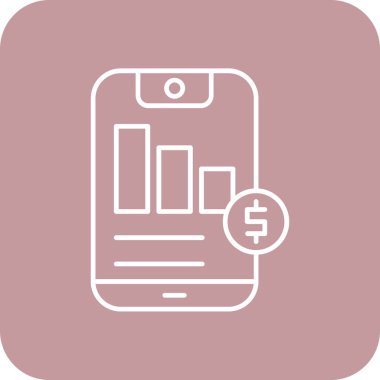 Akıllı telefon simgesinin vektör illüstrasyonu