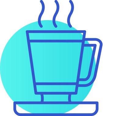 fincan simgesi web renk vektörü