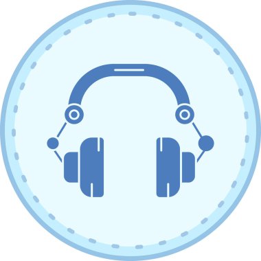 Kulaklık. Web simgesi basit illüstrasyon