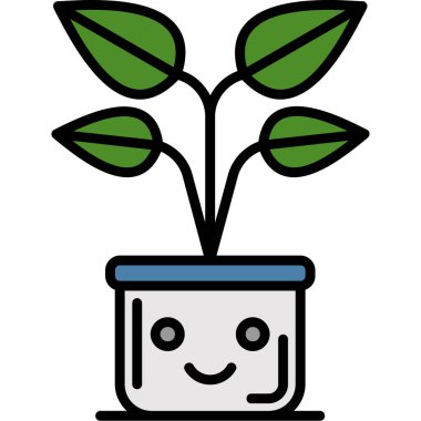 bitki saksısı simgesi, vektörle ilgili illüstrasyon