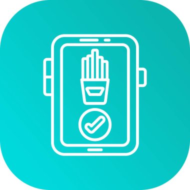 Dokunmatik ekran smartphone simge vektör çizim