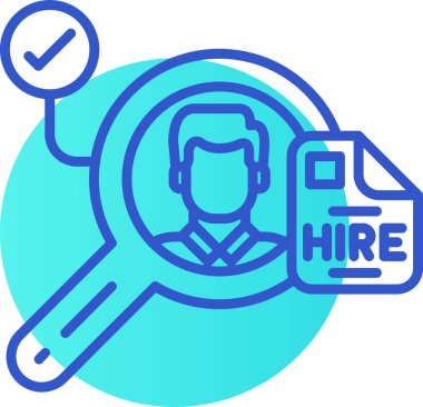 iş arama renk çizgisi vektörü simgesi