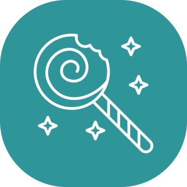 Şeker ikonunun vektör illüstrasyonu