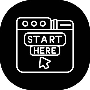 simge, vektör illüstrasyonunu başlat