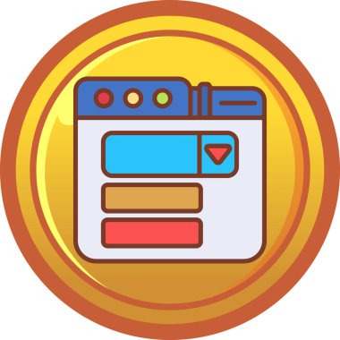 Sikke vektör simgesi modern basit vektör illüstrasyonu