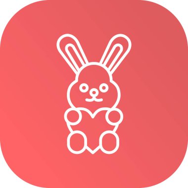 Tavşan simgesi vektör illüstrasyonu