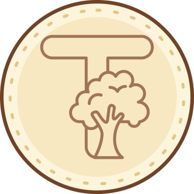 Ağaç simgesinin vektör illüstrasyonu