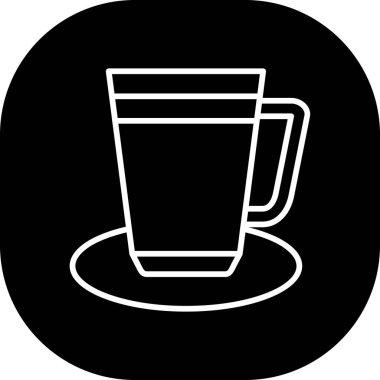 Bardak. Web simgesi basit illüstrasyon