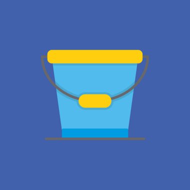 Kova düz simgesi, vektör illüstrasyonu