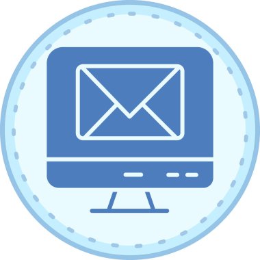 E-posta. Web simgesi basit illüstrasyon