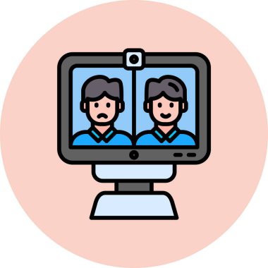 Çevrimiçi eğitim vektörü simgesi