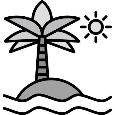 Kumsal. Web simgesi vektör illüstrasyonu