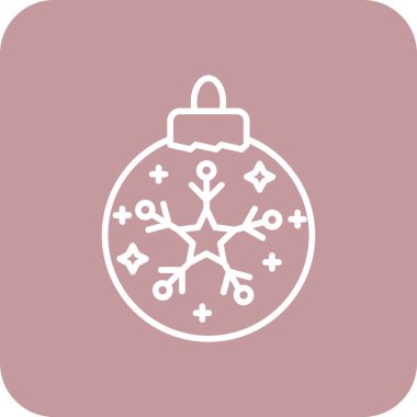 Kar Tanesi Noel dekorasyon simgesi ana hatlarıyla