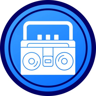 Radyo simgesi, vektör illüstrasyonu