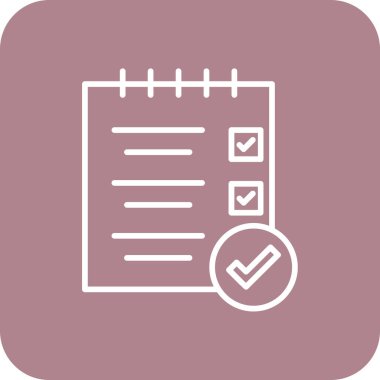 Kontrol listesi modern simgesinin vektör illüstrasyonu