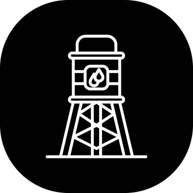 deniz feneri ikonu vektör illüstrasyonu