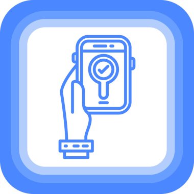 Akıllı telefonlu akıllı twatch, akıllı saatin basit simgesi