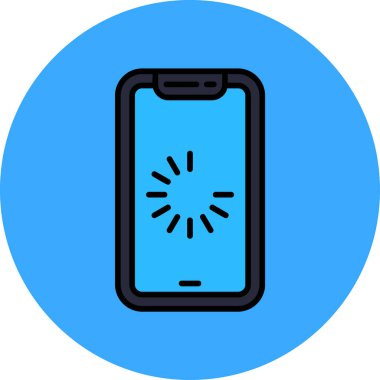 Cep telefonu simgesi, vektör illüstrasyonu