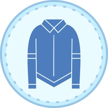 Mavi ve pembe bir gömleğin çizimi