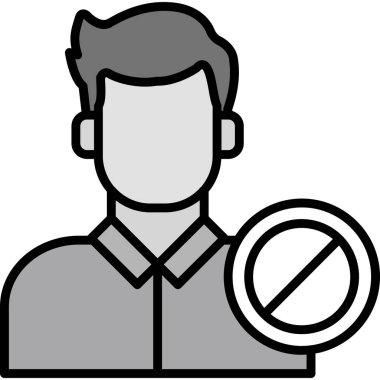 No işareti olan adam