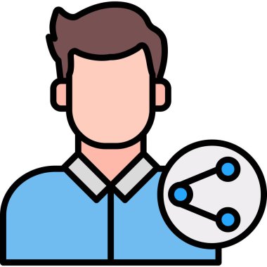 İş adamı. Basit illüstrasyon