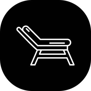 Sandalye simgesinin vektör illüstrasyonu