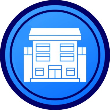 Bina. Web simgesi basit illüstrasyon