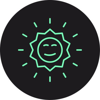 güneş vektör simgesi sembolü çizimi