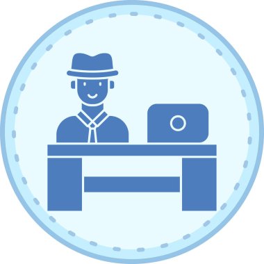 Şapkalı bir adamın vektör çizimi