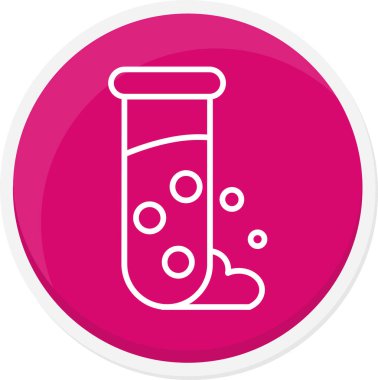 Test tübü simgesi, vektör illüstrasyonu