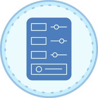 data sunucu simgesi, modern basit illüstrasyon