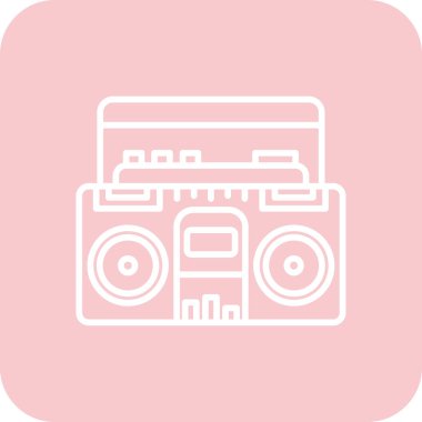 Müzik. Web simgesi basit illüstrasyon