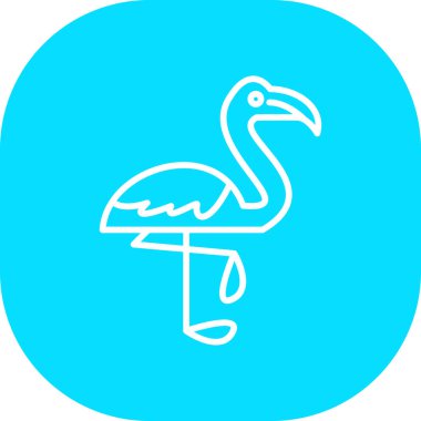 Bir kuş simgesinin vektör illüstrasyonu