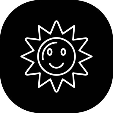 Güneş Simgesi Vektör illüstrasyonu