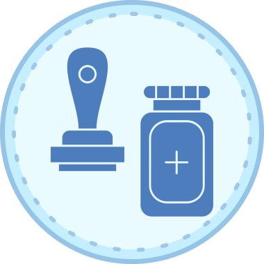 Bir ilaç şişesi ikonunun vektör çizimi