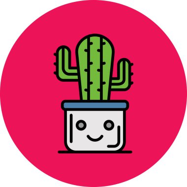 Kaktüs simgesi vektör illüstrasyonu