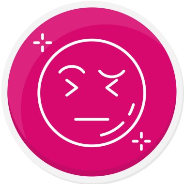 Moda biçimi izole edilmiş arkaplanda kızgın emoji simgesi simgesi