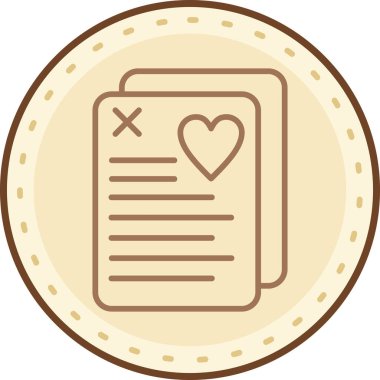 aşk harfi simgesi vektör illüstrasyonu