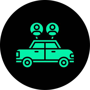 araba simgesi vektör illüstrasyonu