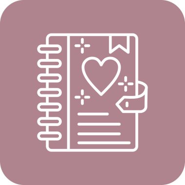 Bir kalp simgesinin vektör illüstrasyonu