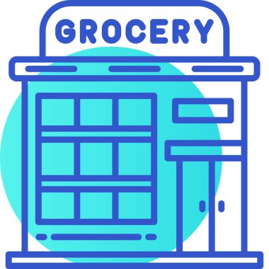 Market simgesi - taslak biçiminde